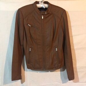 Marc New York Whiskey Brown Leather Jacket